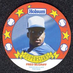 1990 Holsum Discs #13 Fred McGriff Front