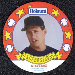 1990 Holsum Discs #16 Steve Sax Front