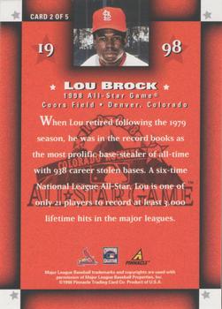 1998 All-Star FanFest Tribute to Lou Brock #2 Lou Brock Back