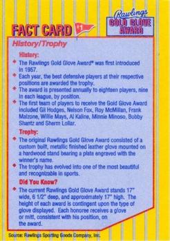 1994 Yoo-Hoo #NNO Fact Card #1 Back