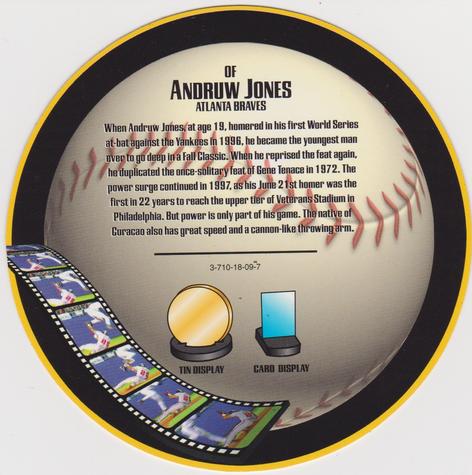 1997 Topps Screenplays - Discs #NNO Andruw Jones Front