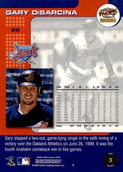 2000 Pacific - Copper #3 Gary DiSarcina  Back