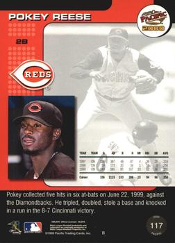 2000 Pacific - Copper #117 Pokey Reese  Back