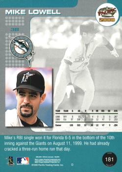 2000 Pacific - Copper #181 Mike Lowell  Back