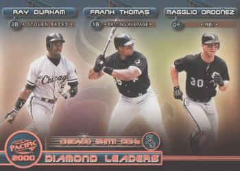 2000 Pacific - Diamond Leaders #4 Ray Durham / Magglio Ordonez / Frank Thomas Front