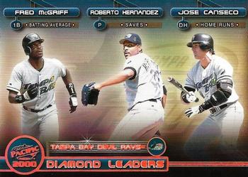 2000 Pacific - Diamond Leaders #12 Jose Canseco / Roberto Hernandez / Fred McGriff Front