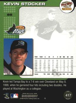 2000 Pacific - Emerald Green #417 Kevin Stocker  Back