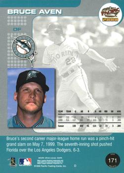 2000 Pacific - Gold #171 Bruce Aven Back