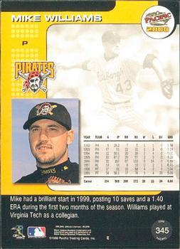 2000 Pacific - Gold #345 Mike Williams Back