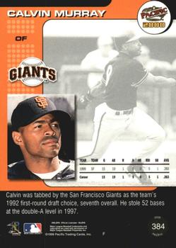 2000 Pacific - Gold #384 Calvin Murray Back