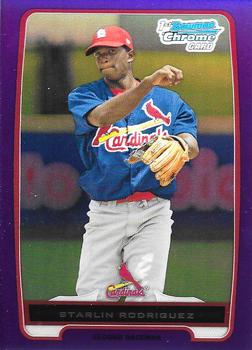 2012 Bowman Chrome - Prospects Purple Refractor #BCP135 Starlin Rodriguez Front