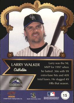 2000 Pacific - Gold Crown Die Cuts #15 Larry Walker  Back