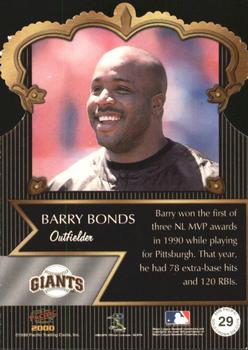 2000 Pacific - Gold Crown Die Cuts #29 Barry Bonds  Back