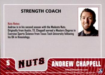 2014 Grandstand Modesto Nuts #7 Andrew Chappell Back