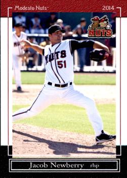 2014 Grandstand Modesto Nuts #21 Jacob Newberry Front