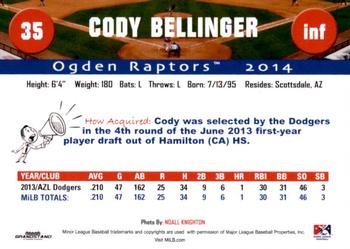 2014 Grandstand Ogden Raptors #NNO Cody Bellinger Back