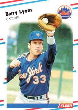 1988 Fleer #140 Barry Lyons Front