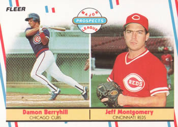 1988 Fleer #642 Damon Berryhill / Jeff Montgomery Front