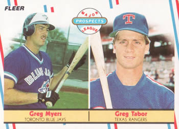 1988 Fleer #644 Greg Myers / Greg Tabor Front