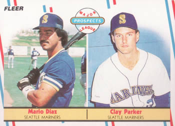 1988 Fleer #649 Mario Diaz / Clay Parker Front