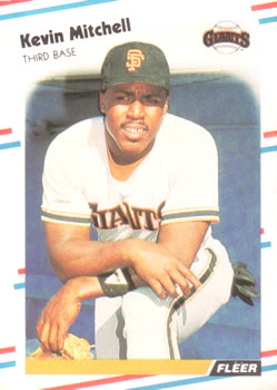 1988 Fleer #92 Kevin Mitchell Front