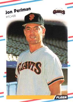 1988 Fleer #93 Jon Perlman Front