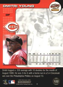 2000 Pacific - Premiere Date #122 Dmitri Young  Back