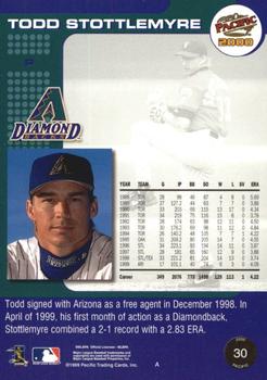 2000 Pacific - Ruby #30 Todd Stottlemyre  Back