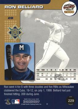 2000 Pacific - Ruby #229 Ron Belliard Back