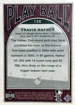 2004 Upper Deck Play Ball - UD Promos #126 Travis Hafner Back