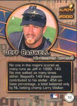 2000 Pacific Aurora - Pennant Fever #10 Jeff Bagwell  Back