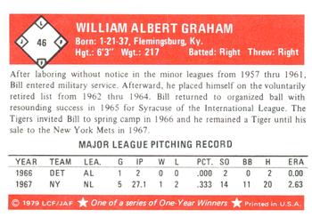 1979 Fritsch One-Year Winners #46 Bill Graham Back