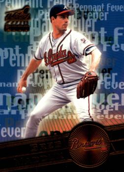 2000 Pacific Aurora - Pennant Fever Copper #3 Greg Maddux  Front