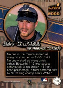 2000 Pacific Aurora - Pennant Fever Copper #10 Jeff Bagwell  Back
