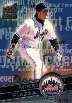 2000 Pacific Aurora - Pennant Fever Silver #11 Mike Piazza  Front