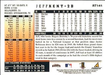 1998 Score Rookie & Traded #RT141 Jeff Kent Back