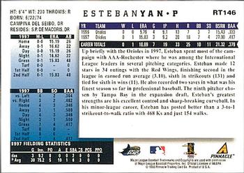 1998 Score Rookie & Traded #RT146 Esteban Yan Back