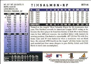 1998 Score Rookie & Traded #RT14 Tim Salmon Back