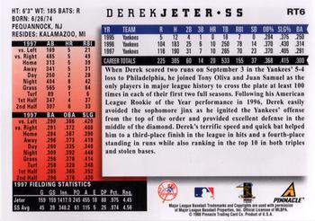 1998 Score Rookie & Traded #RT6 Derek Jeter Back