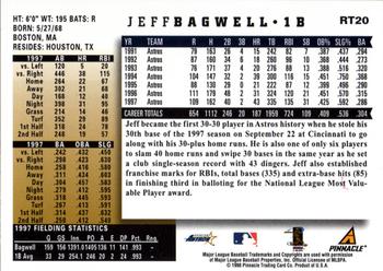 1998 Score Rookie & Traded #RT20 Jeff Bagwell Back