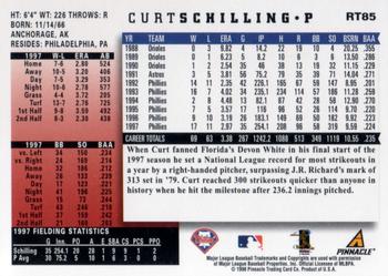1998 Score Rookie & Traded #RT85 Curt Schilling Back