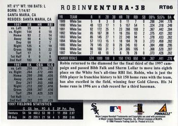 1998 Score Rookie & Traded #RT86 Robin Ventura Back