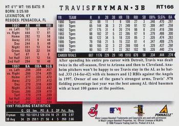 1998 Score Rookie & Traded #RT166 Travis Fryman Back