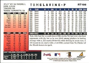 1998 Score Rookie & Traded #RT198 Tom Glavine Back