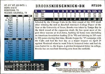 1998 Score Rookie & Traded #RT229 Brooks Kieschnick Back