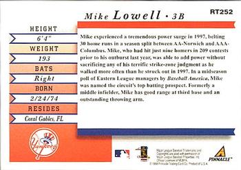 1998 Score Rookie & Traded #RT252 Mike Lowell Back