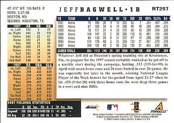 1998 Score Rookie & Traded #RT257 Jeff Bagwell Back