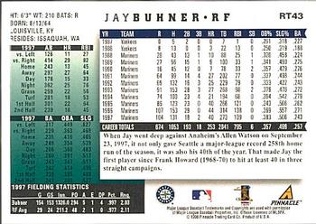 1998 Score Rookie & Traded #RT43 Jay Buhner Back