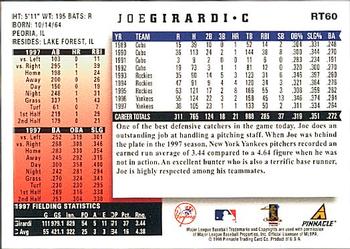 1998 Score Rookie & Traded #RT60 Joe Girardi Back
