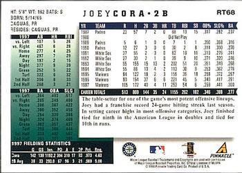 1998 Score Rookie & Traded #RT68 Joey Cora Back